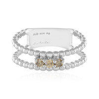 Bague en argent et Diamant champagne I3 (de Melo)