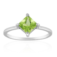 Bague en argent et Péridot de Birmanie