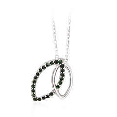 Collier en argent et Diamant vert I3