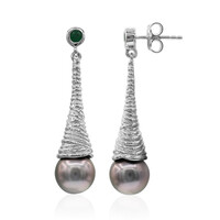 Boucles d'oreilles en argent et Perle de culture de Tahiti (TPC)