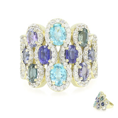 Bague en or et Apatite bleue