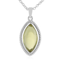 Collier en argent et Quartz citron