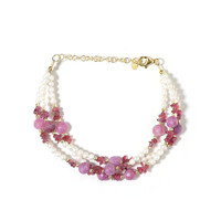 Bracelet en argent et Rubis du Mozambique (Riya)