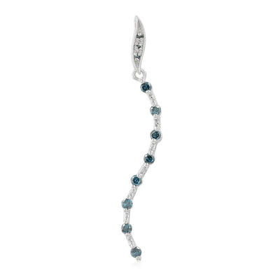 Pendentif en argent et Diamant fantaisie