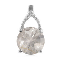 Pendentif en argent et Quartz rutile (Cheveux de Vénus)