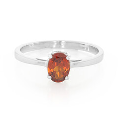 Bague en argent et Grenat Hessonite