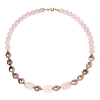 Collier en argent et Quartz rose