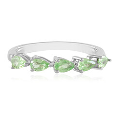 Bague en argent et Tsavorite de Tanzanie