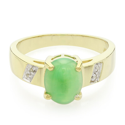 Bague en argent et Chrysoprase impériale