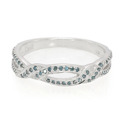 Bague en argent et Diamant fantaisie