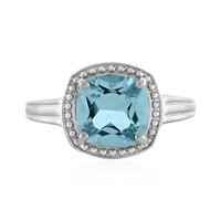 Bague en argent et Topaze bleu ciel