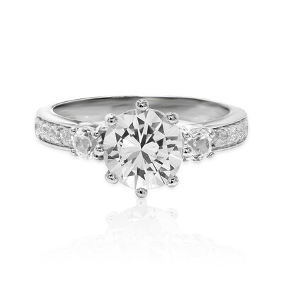 Bague en argent et Topaze blanche