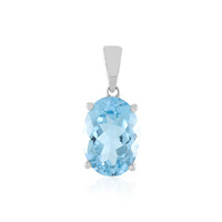 Pendentif en argent et Topaze bleu ciel