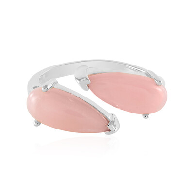 Bague en argent et Opale rose (de Melo)