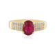 Bague en argent et Rubis de Madagascar