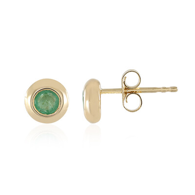 Boucles d'oreilles en or et Emeraude de Zambie