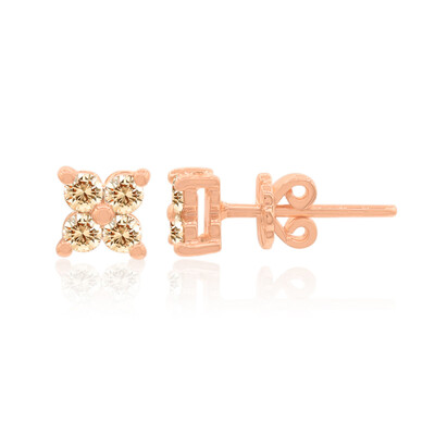 Boucles d'oreilles en or et Diamant rose de France SI1 d'Argyle  (Annette)