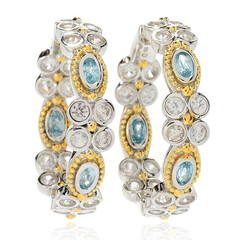 Boucles d'oreilles en argent et Zircon de Ratanakiri (Dallas Prince Designs)