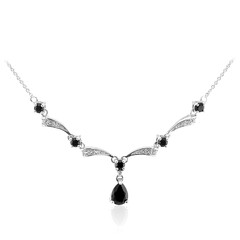 Collier en argent et Spinelle noir