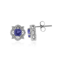 Boucles d'oreilles en argent et Tanzanite