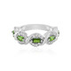 Bague en argent et Diopside de Russie(Adela Silber)