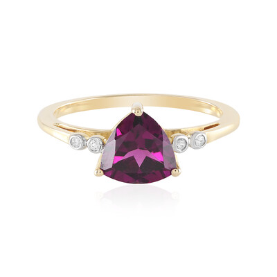 Bague en or et Grenat magenta