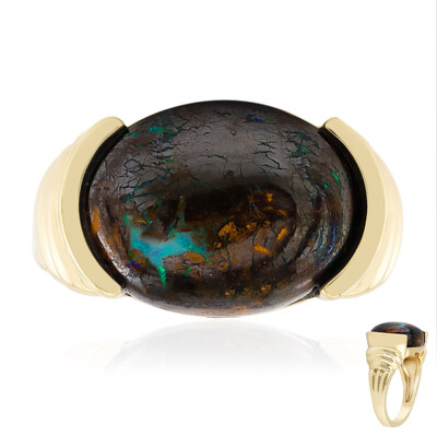 Bague en or et Opale Boulder