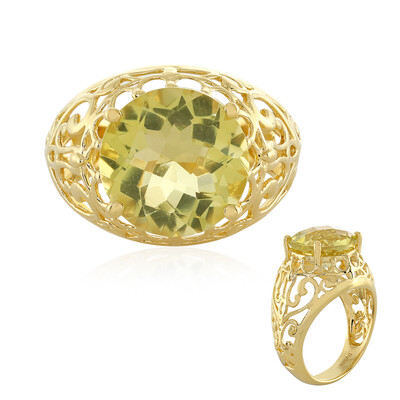 Bague en argent et Quartz citron