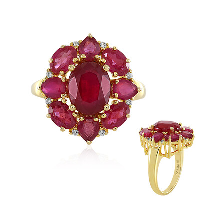 Bague en argent et Rubis de Madagascar