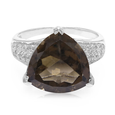 Bague en argent et Quartz fumé