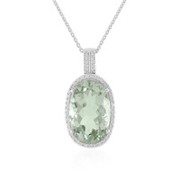 Collier en argent et Améthyste verte