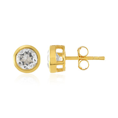 Boucles d'oreilles en argent et Topaze blanche