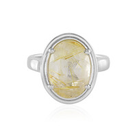 Bague en argent et Quartz rutile (Cheveux de Vénus)