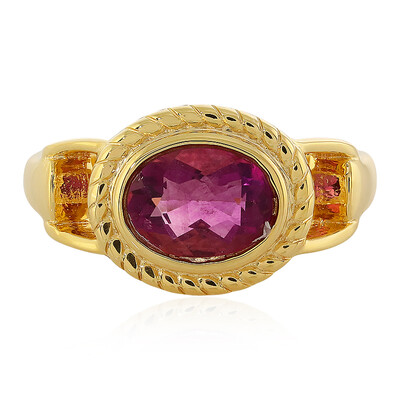 Bague en argent et Fluorite rose du Mexique
