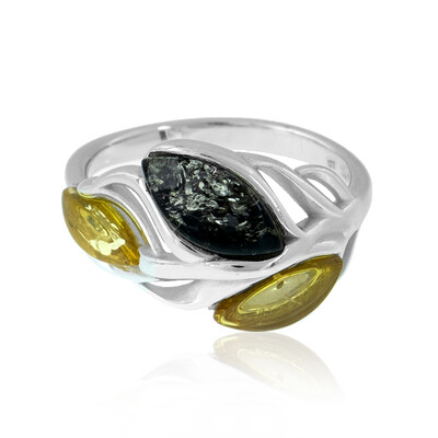 Bague en argent et Ambre baltique (dagen)