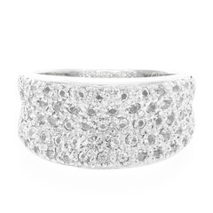 Bague en argent et Topaze blanche