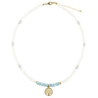 Collier en argent et Aigue-marine
