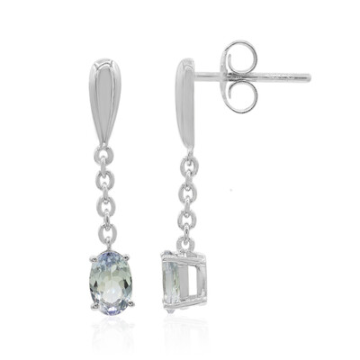Boucles d'oreilles en argent et Tanzanite verte