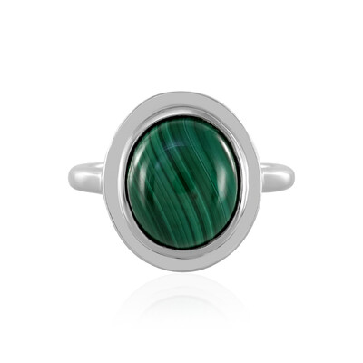 Bague en argent et Malachite (MONOSONO COLLECTION)