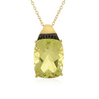 Collier en argent et Quartz citron