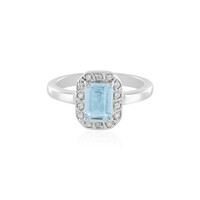 Bague en argent et Aigue-marine