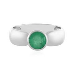 Bague en argent et Emeraude de Colombie