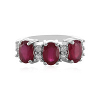 Bague en argent et Rubis de Madagascar