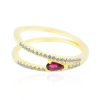 Bague en or et Rubellite AAA du Brésil (de Melo)