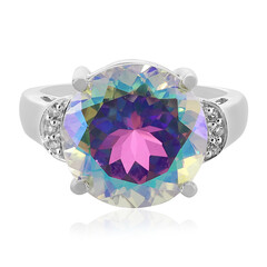 Bague en argent et Topaze arc-en-ciel