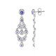 Boucles d'oreilles en argent et Tanzanite