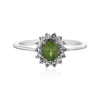 Bague en argent et Démantoïde de Russie