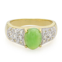 Bague en argent et Chrysoprase impériale