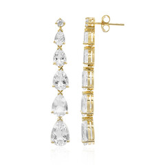 Boucles d'oreilles en argent et Topaze blanche