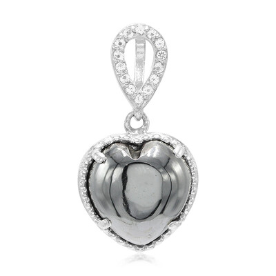 Pendentif en argent et Hématite noire